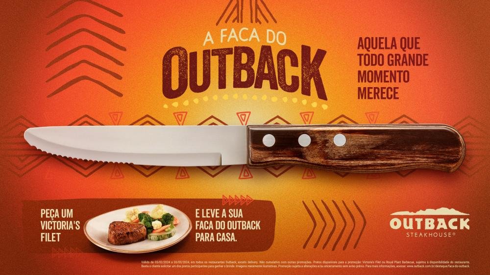 Unidades Outback Paraná presenteiam fãs com sua famosa faca para steaks