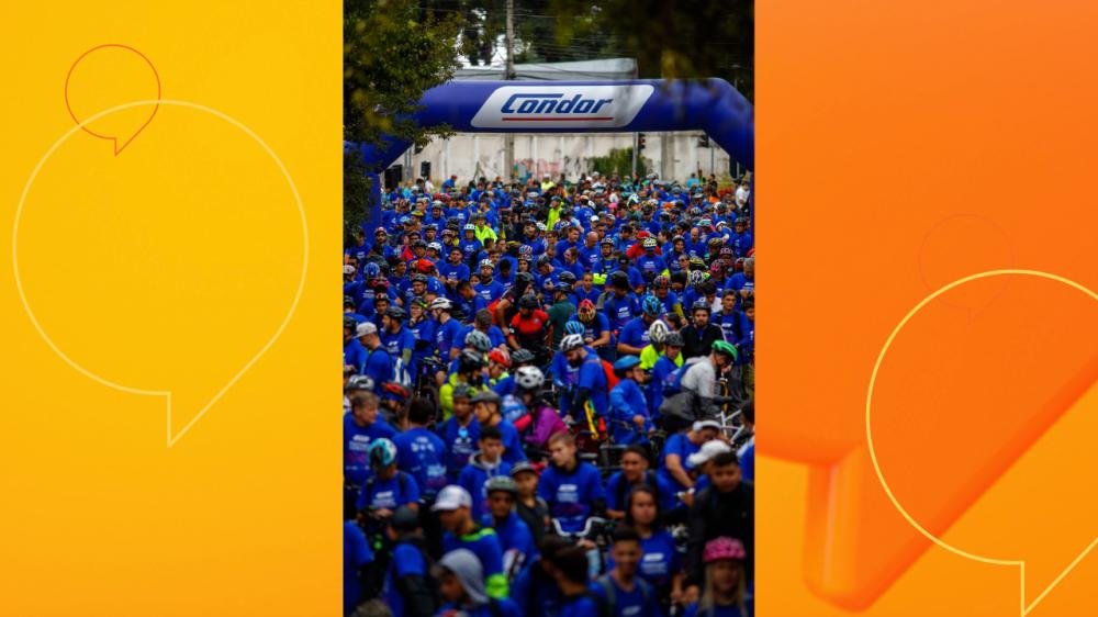 Comemoração do aniversário de Curitiba reuniu milhares de pessoas no Passeio Ciclístico Condor