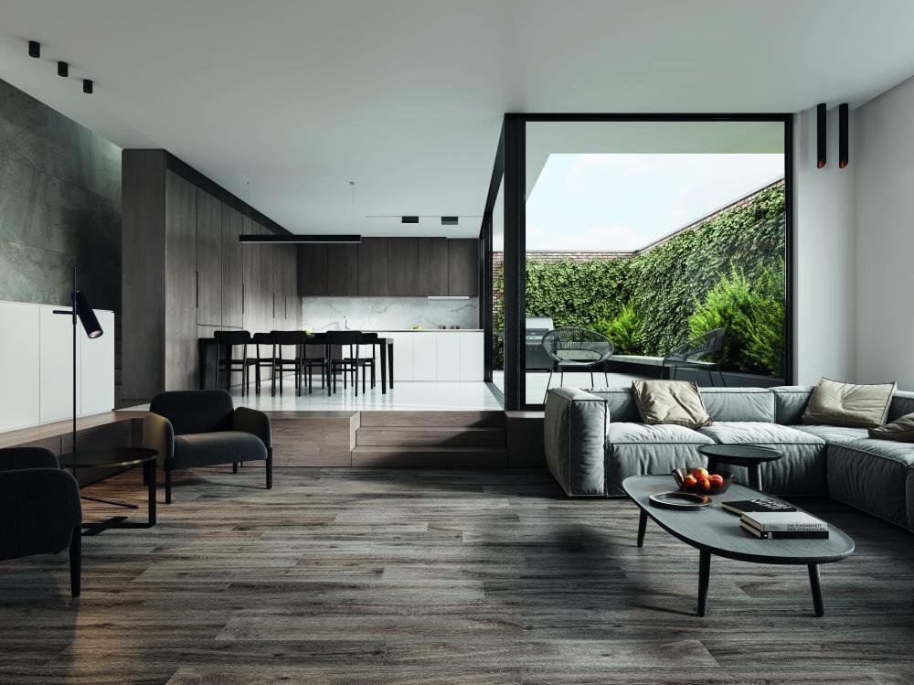 O acolhimento dos revestimentos de madeira na versão porcelanato