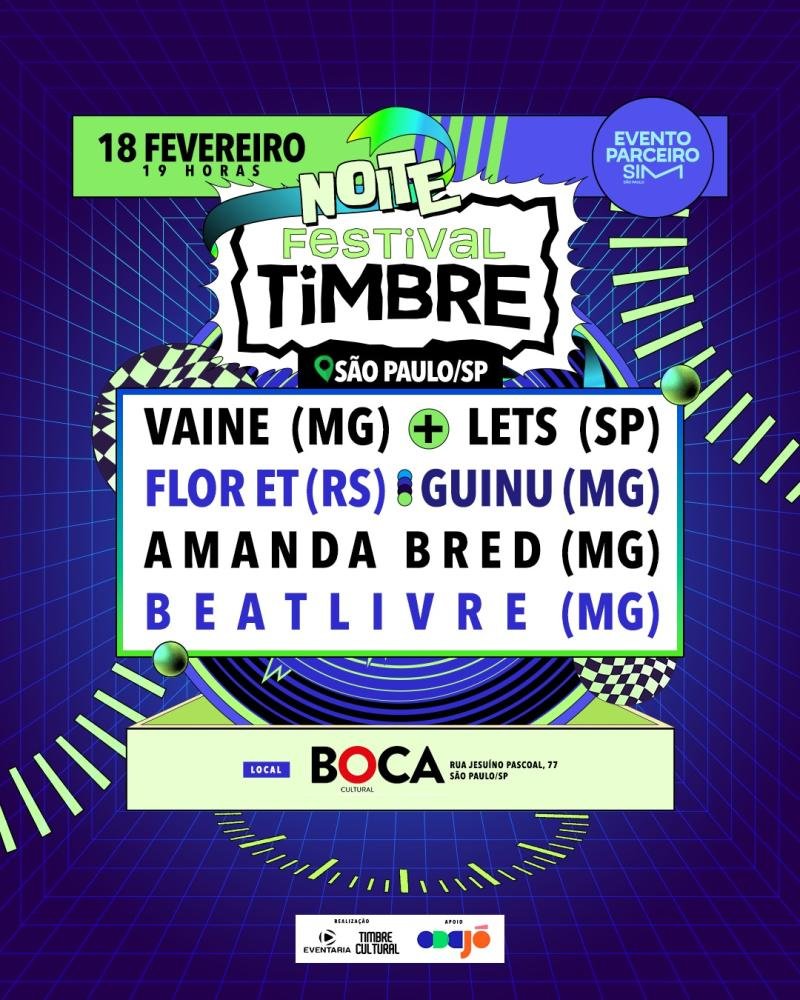 Noite Festival Timbre na SIM São Paulo: uma celebração da música brasileira e suas múltiplas conexões