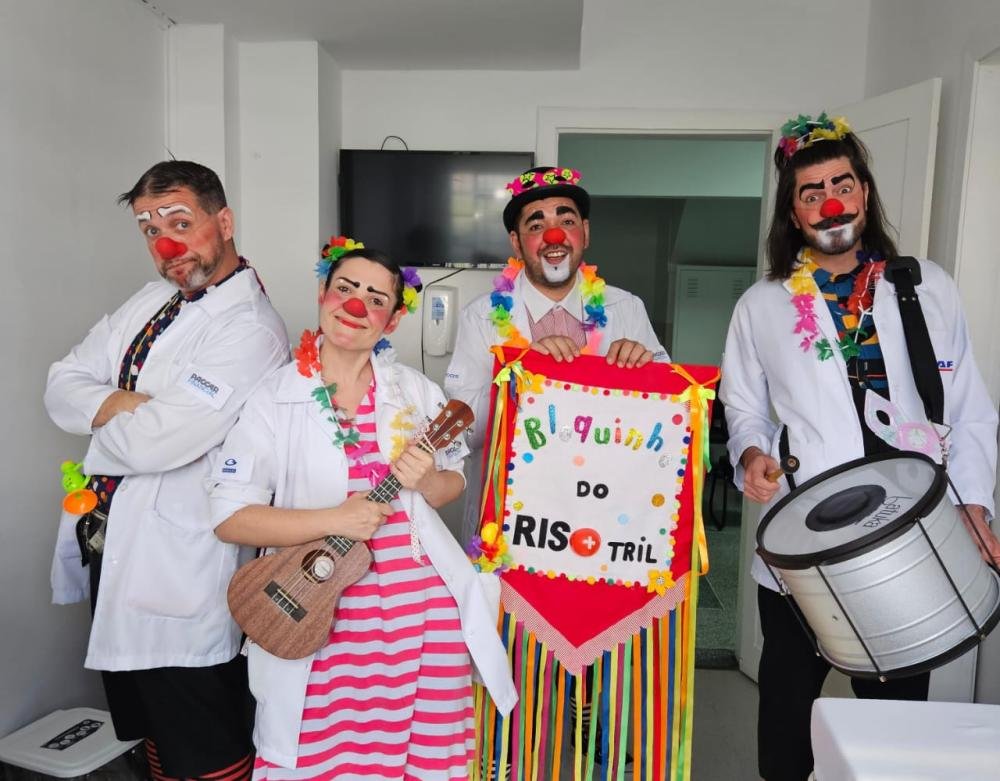 Bloquinho Risotril, dos Doutores Palhaços, leva o Carnaval para os hospitais