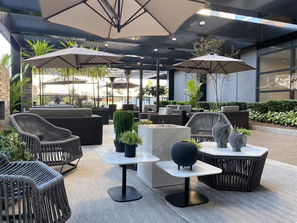 Espaço ao ar livre inspirado no tema 