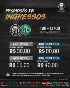 Operário inicia venda de ingressos para o confronto contra o Guarani