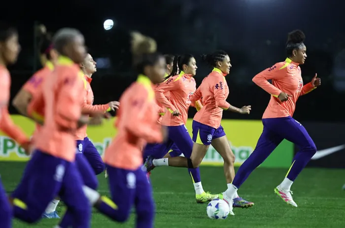 Jogadoras da Seleção Brasileira Feminina em treino para a Copa América, no começo deste mês - Foto: Lívia Villas Boas/CBF