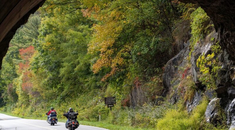Motorcyclists on Skyline Drive