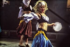 500px provided description: Circus Dancer [#circus ,#blue ,#woman ,#performance ,#dancer ,#silk ,#gypsy ,#cc ,#tambourine ,#attribution ,#Virginia ,#C